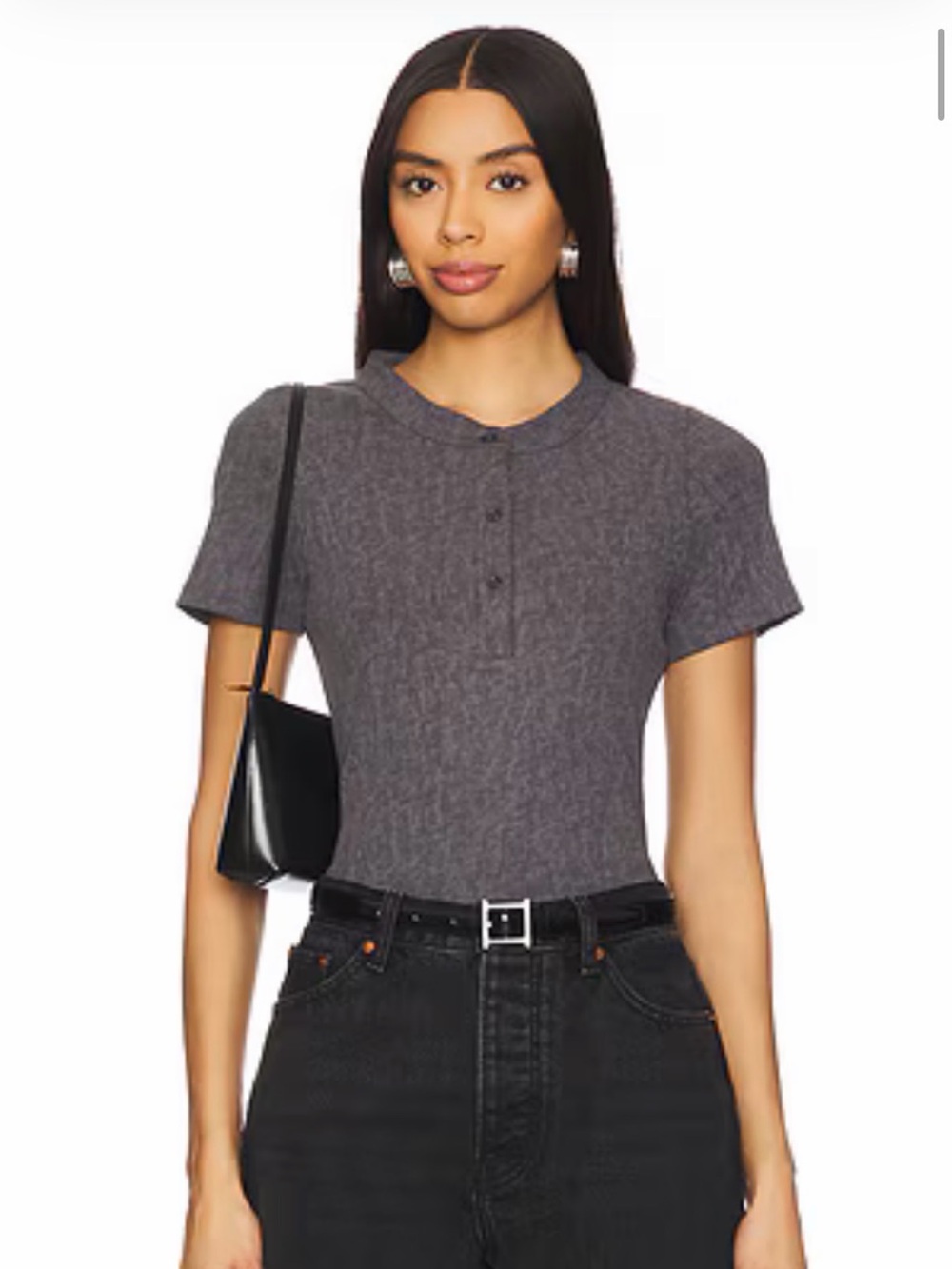 New NWT LNA Xander Rib Henley Tee